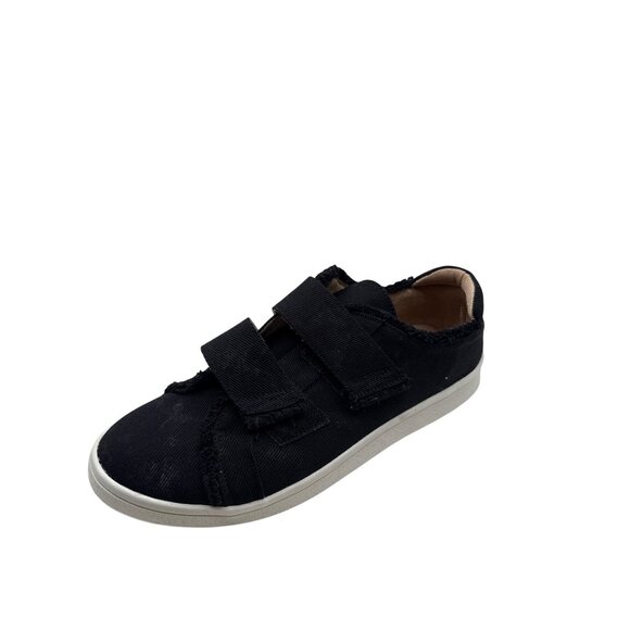 Life  Stride 11M  Distressed Look Fabric Canvas  Frayed Details Black Sneaker - Picture 10 of 12